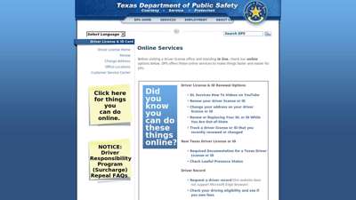 
                            6. TxDPS - DL Online Services - dps.texas.gov