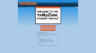 
                            1. txMyZone - Txmyzone Student Portal