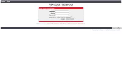 TXP CapitalClient Portal: