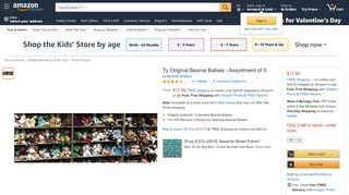 
Ty Original Beanie Babies - Assortment of 5 ... - Amazon.com  
