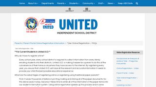 
                            5. Tyler Online Registration – FAQs - United ISD - Uisd Parent Portal Portal