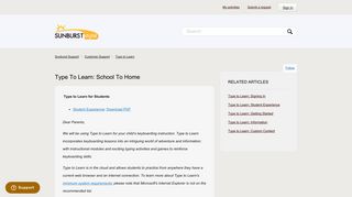 
                            3. Type to Learn: School to Home – Sunburst Support - Type To Learn Sunburst Digital Portal
