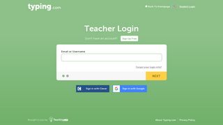 Typing.com Teacher Portal