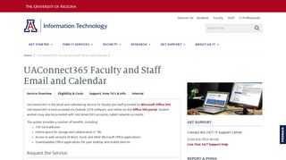 
                            4. UAConnect365 Faculty and Staff Email and Calendar ... - University Of Arizona Catmail Portal