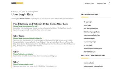 Uber Login Eats — Sign In to Your Account