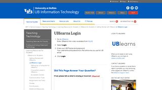 
                            3. UBlearns Login - UBIT - University at Buffalo - Ub Hub Portal