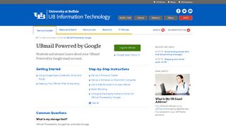 
                            2. UBmail Powered by Google - UBIT - University at Buffalo - Ubmail Buffalo Edu Portal
