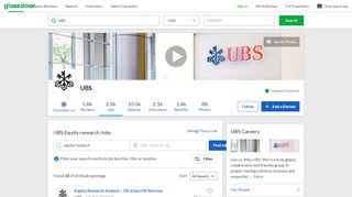
                            9. UBS Equity research Jobs | Glassdoor - Ubs Equity Portal