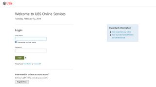 UBS Online Services