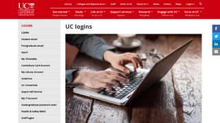 
UC logins - Logins | University of Canterbury  
