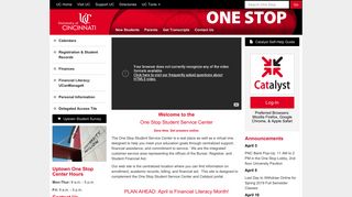 
                            3. UC OneStop - University of Cincinnati - Catalyst Portal Uc