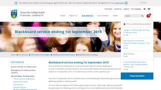 UCD IT Services - Blackboard service ending