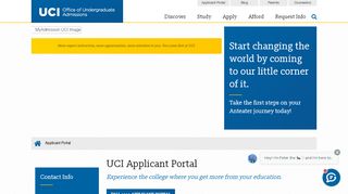 
                            1. UCI Applicant Portal | UCI Admissions - Uc Irvine Portal Admissions Portal