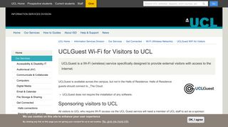 
                            1. UCLGuest Wi-Fi for Visitors to UCL | Information Services ... - Ucl Guest Wifi Portal