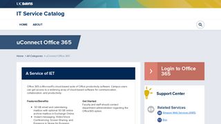 
uConnect Office 365 - IT Service Catalog - UC Davis

