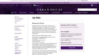 
                            8. UD Pro | Urban Decay - Mac Pro Membership Portal