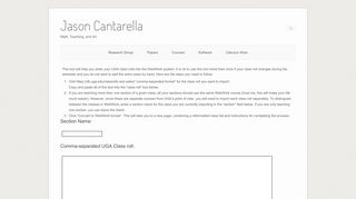 
                            7. UGA Class Roll to WebWork Tool – Jason Cantarella - Webwork Uga Portal