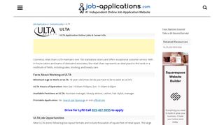ULTA Application, Jobs & Careers Online - Ulta Careers Sign In