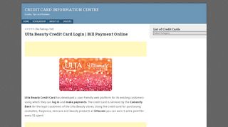 
Ulta Beauty Credit Card Login | Bill Payment Online  
