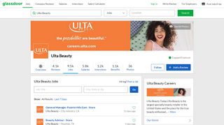 Ulta Beauty Jobs | Glassdoor - Ulta Careers Sign In