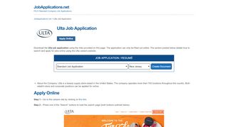 Ulta Job Application - Apply Online - Ulta Careers Sign In