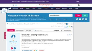 
                            2. Ultimate 4 trading scam or not? - MoneySavingExpert.com Forums - Ultimate 4 Trading Portal
