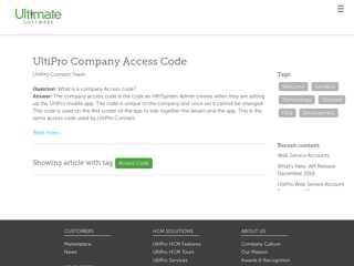 
                            8. UltiPro Company Access Code - Home | UltiPro Connect