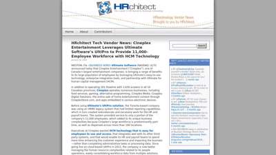 UltiPro  HR Technology Vendor News by HRchitect