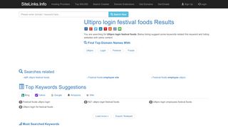 
                            8. Ultipro login festival foods Results For Websites Listing - Ultipro N21 Login Festival