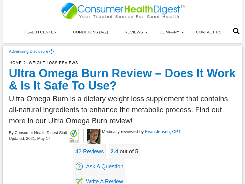 
                            9. Ultra Omega Burn Reviews - Does It Work As Advertised?