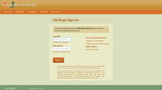 
                            1. UM Single Sign-On Error Page - Miami Edu Portal