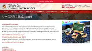 
                            5. UMCP ELMS Support - OACS - University of Maryland - Elms Umd Edu Portal