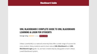 
                            6. UML Blackboard Login & Complete Learning Guide - Umass Lowell Blackboard Student Portal