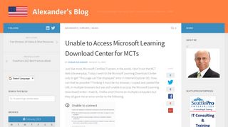 
                            7. Unable to Access Microsoft Learning Download Center for MCTs - Microsoft Learning Download Center Portal
