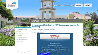 
Unable to Log In to SURF - MiraCosta College
