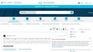 Unable to sign in to Cisco spark room k... - Cisco Community