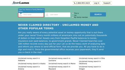 Unclaimed Money by State, State Unclaimed Money