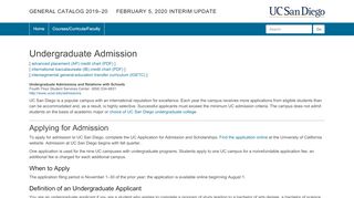 
                            4. Undergraduate Admission - UC San Diego - Ucsd Admissions Portal