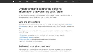 
                            2. Understand and control the personal information that ... - Apple Support - Apple Data And Privacy Portal