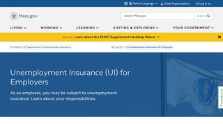 Unemployment Insurance (UI) for Employers  Mass.gov