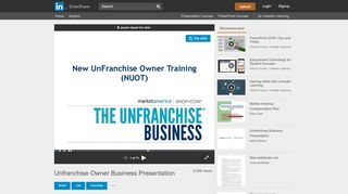 
Unfranchise Owner Business Presentation - SlideShare  
