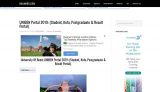 
                            5. UNIBEN Portal 2019: (Student, Kofa, Postgraduate & Result Portal) - Uniben Student Portal