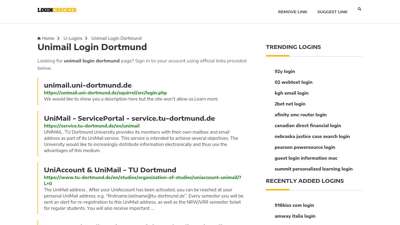 Unimail Login Dortmund — Sign In to Your Account