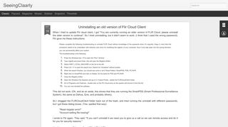 
                            7. Uninstalling an old version of Flir Cloud Client - SeeingClaarly - Flir Cloud Login Failed