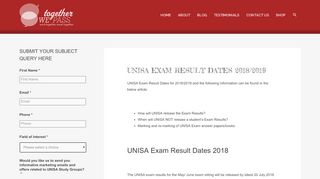 
                            6. UNISA Exam Result Dates 2018/2019 are available | Together ... - Myunisa Portal Examination Results 2018