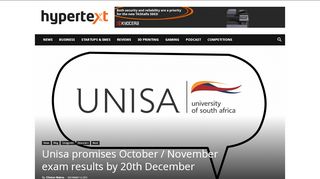 
                            7. Unisa promises October / November exam results by 20th ... - Myunisa Portal Examination Results 2018