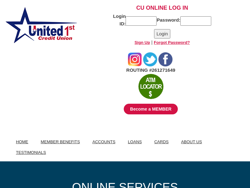 
                            7. United 1st CU - Online Services