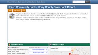 
United Community Bank - Horry County State Bank Branch
