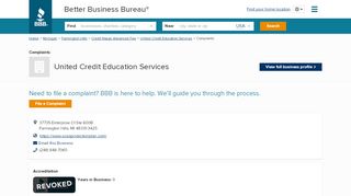 
                            6. United Credit Education Services | Complaints | Better ... - Www United Credit Org Portal