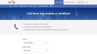 
                            4. United States access numbers for calls abroad | Pingo.com - Pingo Com Portal